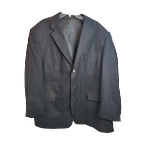 Fumagalli Black 3-Button Formal Business Career Suit Jacket Coat Men's Size 52R